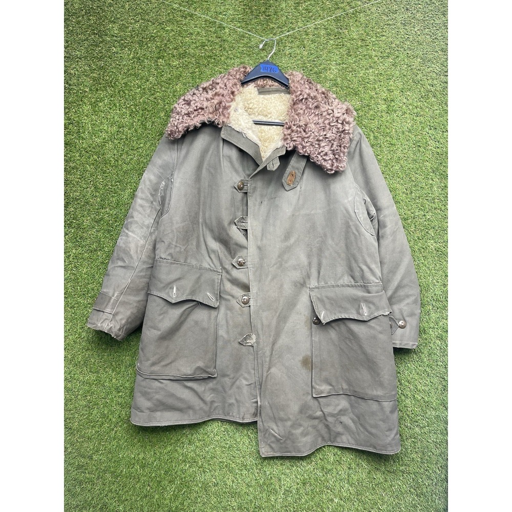1940's 40s Mats Larsson M1909 Pilot Jacket Mens 2XL Swedish Army Pyroto NE51-0